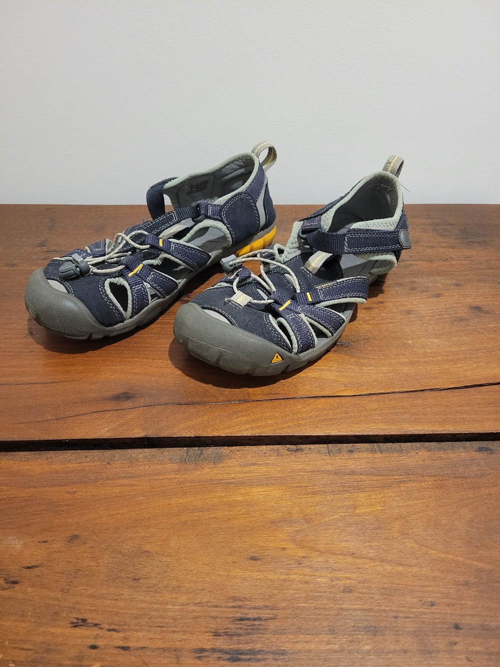Keen Navy Blue and Gray Kids Closed-Toe Sport Sandals